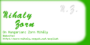 mihaly zorn business card